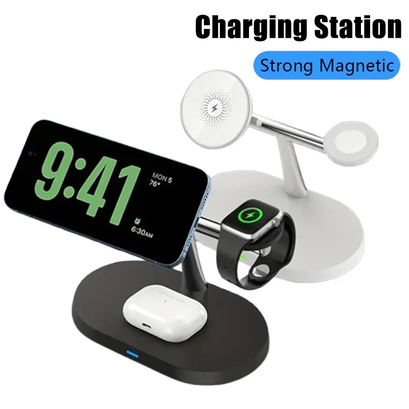 Wireless Charger 3 In 1 - 3'ü 1 Arada Opansten Manyetik Kablosuz