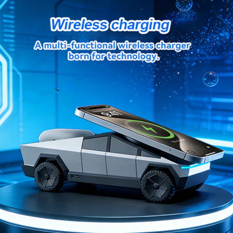 Wireless Charger 3 In 1 - Masaüstü Standı 3'ü 1 Arada CyberDock