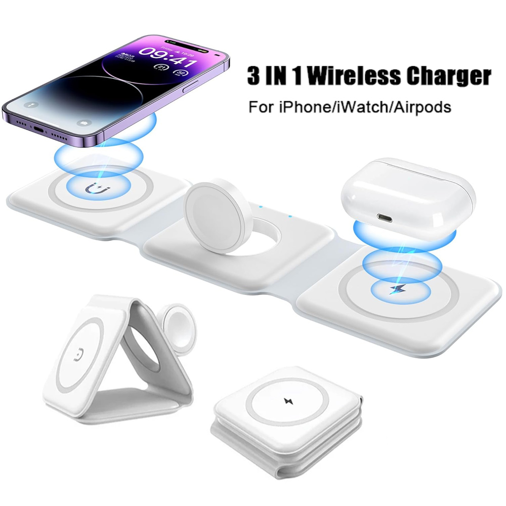 Wireless Charger 3 In 1 - 3'ü 1 Arada Kablosuz Şarj İstasyonu