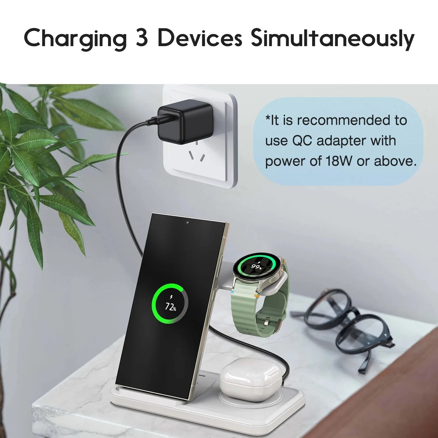 Samsung S25 S24 S23 S22 Galaxy - Wireless Charger 3 In 1 incelemesi ve fiyatı
