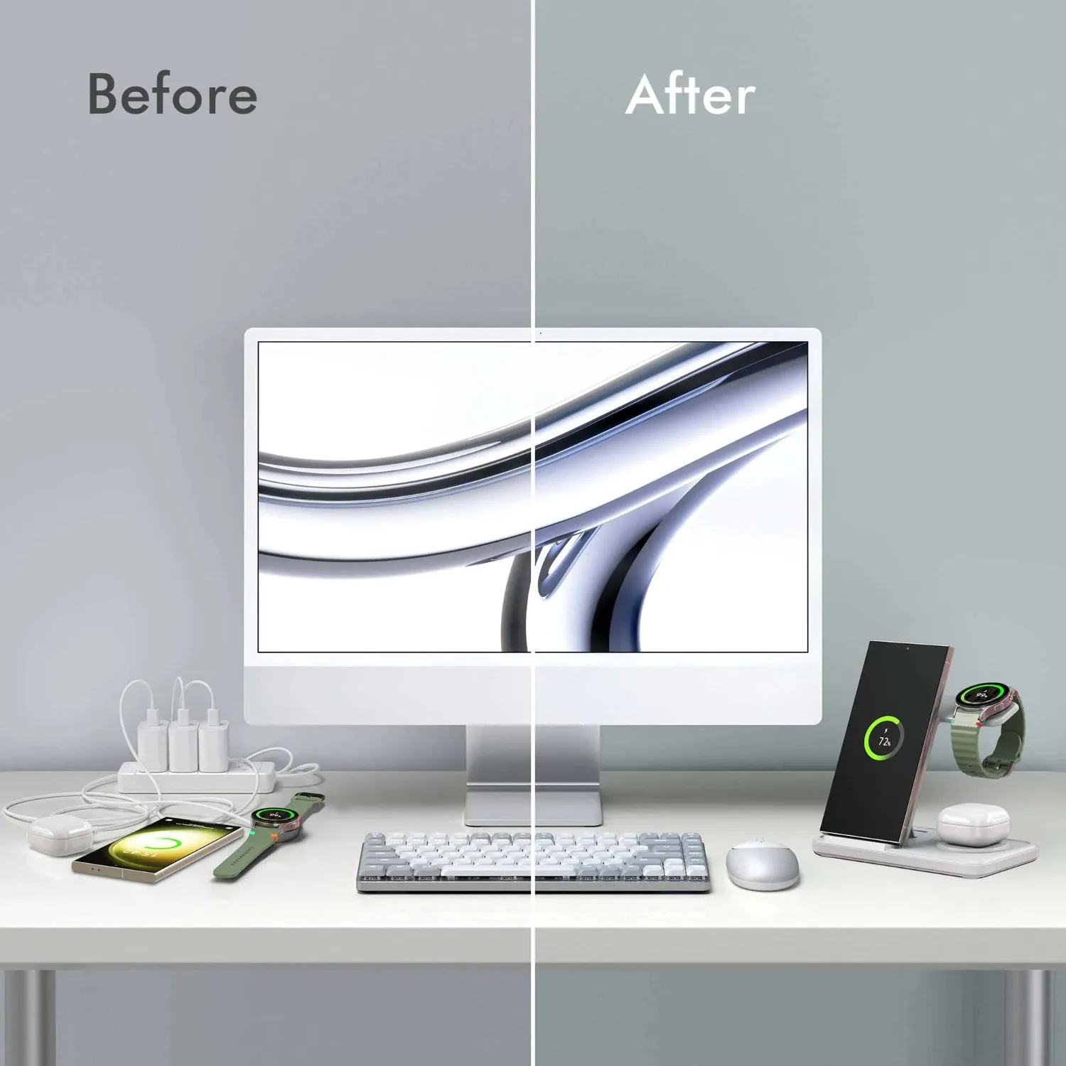 Samsung S25 S24 S23 S22 Galaxy - Wireless Charger 3 In 1 incelemesi ve fiyatı
