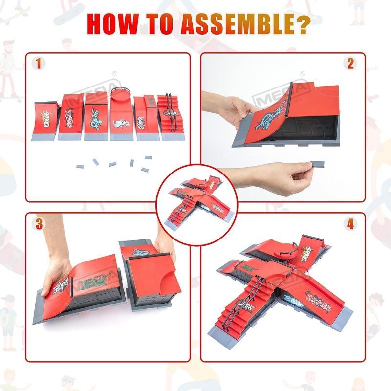 DIY Parmak Paten Parkı 6-in-1  - Tech Deck Accessories incelemesi ve fiyatı