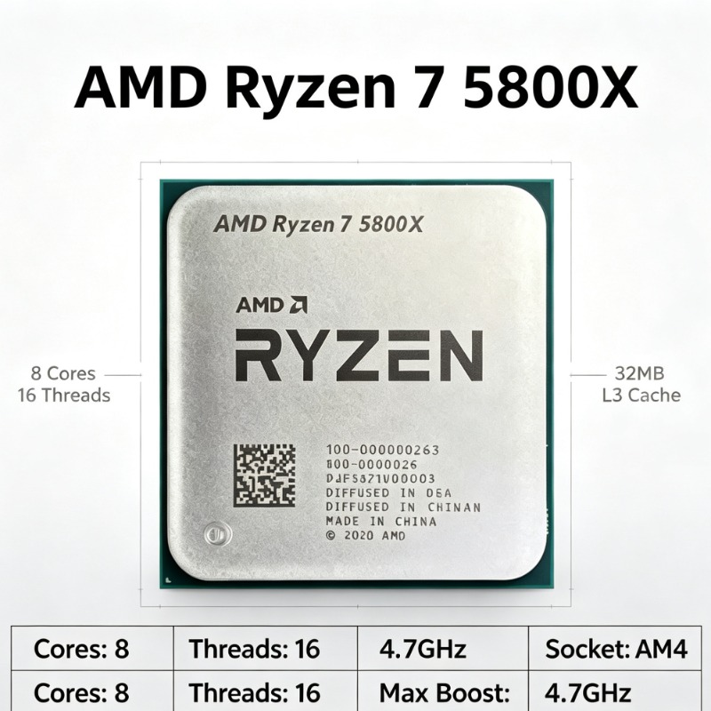 AMD Ryzen 7 5800X AM4 Serisi A - Amd Cpu Ryzen 7 incelemesi ve fiyatı