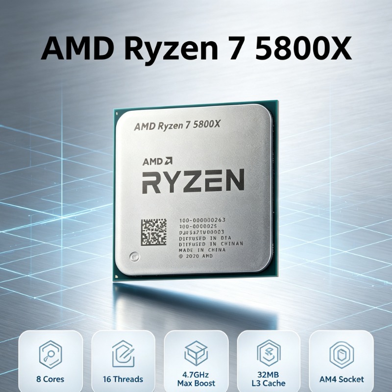 AMD Ryzen 7 5800X AM4 Serisi A - Amd Cpu Ryzen 7 incelemesi ve fiyatı