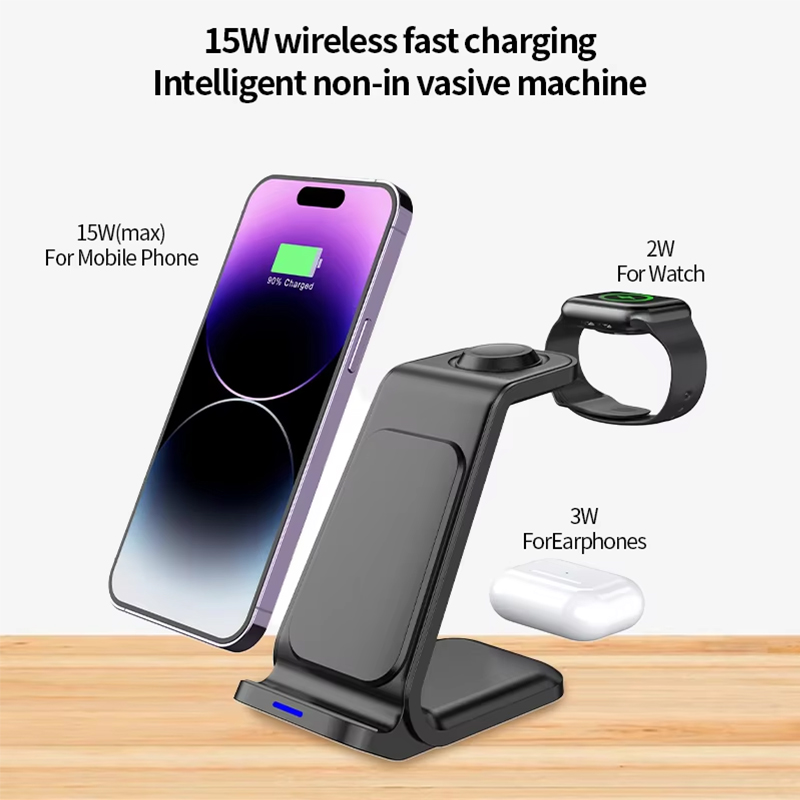 15W 3'ü 1 Arada Kablosuz Şarj  - Wireless Charger 3 In 1 incelemesi ve fiyatı